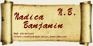 Nadica Banjanin vizit kartica